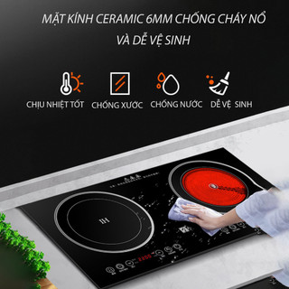 Bếp điện từ hồng ngoại đôi Kalas