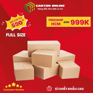 Hộp carton đóng hàng, hộp giấy thùng carton gói hàng nhiều kích thước - giá rẻ