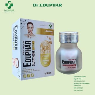 Viên sáng da EDUPHAR GLUTATHIONE 500 hỗ trợ giúp làm sáng đẹp da chống oxy hoá - Cải thiện độ ẩm da giảm kho da nám da