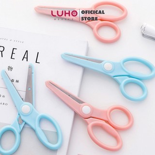 Kéo cắt giấy LUHO, kéo màu pastel sắc bén, tiện lợi, kéo cắt thủ công, đồ dùng văn phòng K84