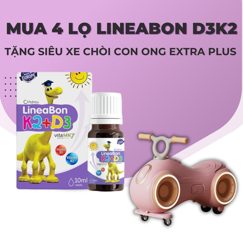 Combo 4 lọ LineaBon vitamin D3 K2 lọ 10ml - Vitamin tăng chiều cao cho bé