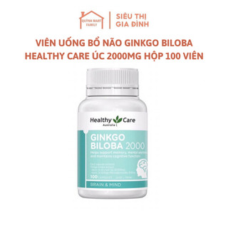 Viên uống bổ não ginkgo biloba healthy care úc 2000mg hộp 100 viên