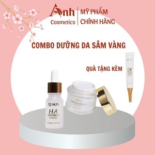 Combo dưỡng da sâm vàng face + serum tặng kèm kem chống nắng dưỡng da sáng mịn căng bóng