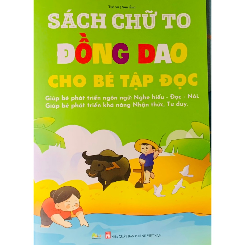 Sách - Sách Chữ To Đồng Dao Cho Bé Tập Đọc