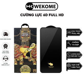 Kính Cường Lực WEKOME 6D Full HD Trong Suốt Cho IP 7-8-X-11-12-13-14-15-Pro-Plus-Promax