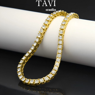 Vòng Cổ Nam Nữ Đính Đá Lấp Lánh Thời Trang Cao Cấp Tavi Studio Chất Liệu Titan Không Gỉ - Dây Chuyền Đính Đá