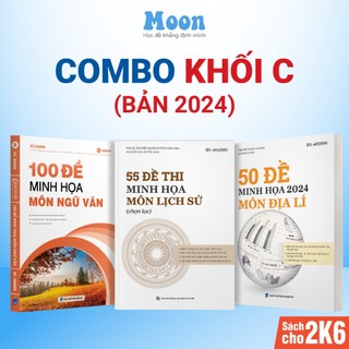 Bộ đề luyện thi trắc nghiệm khối C, sách ôn thi thpt quốc gia 2024 xã hội Moonbook