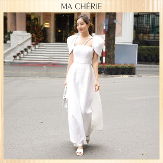Áo Dài Nữ MA CHÉRIE Victoire Top Chất Liệu Tweed - ADMC210606TT