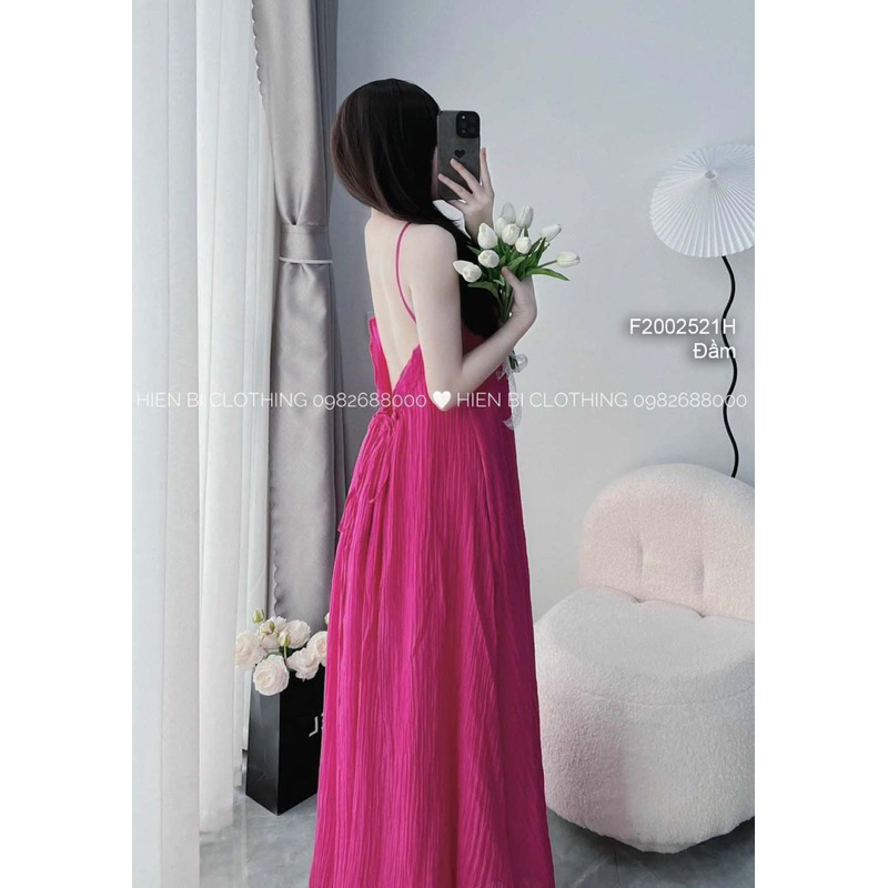 Đầm maxi 2 dây hở lưng có lót sang trọng VIENS STORE