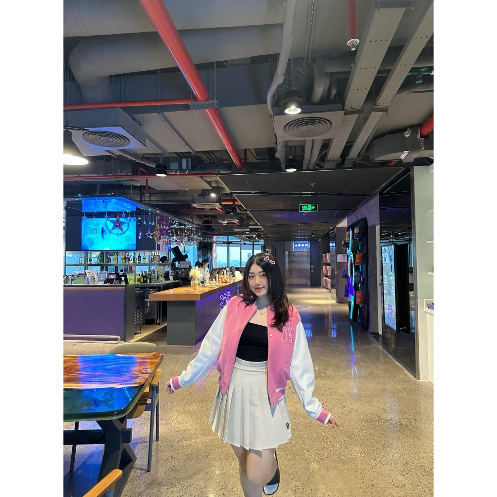 [100% AUTHENTIC - KÈM ẢNH THẬT] Áo Bomber MLB Wool Sleeve Color Crop Varsity Jacket NEW YORK YANKEES