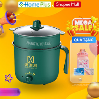 Nồi Lẩu Điện Đa Năng 2 NẤC NHIỆT Kèm Giá Hấp Có Tay Cầm Tiện Dụng 18cm, Nồi Lẩu Hấp Mini 2 Tầng Cao Cấp
