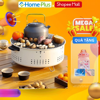 Bếp Nướng Than Hoa BBQ để bàn size 30cm hàng xịn chống nóng, Bếp Than BBQ Không Khói Sơn Cách Nhiệt