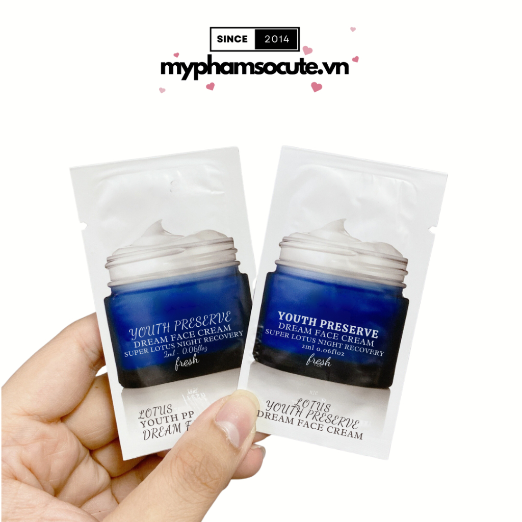 Sample 2ml - Kem dưỡng hoa sen trẻ hoá da ban đêm FRE.ESH Lotus Dream Night Cream