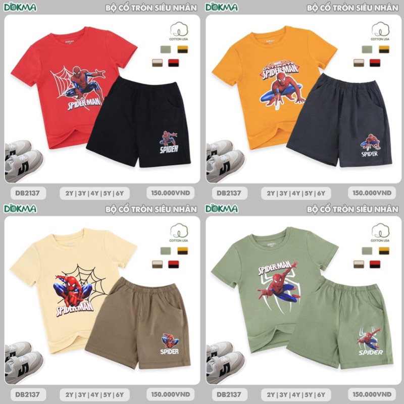 [Dokma] Bộ Dokma cộc tay cho bé trai 2-7y