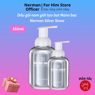 Dầu gội nam giới tạo bọt Nano bạc Nerman Silver Snow - Hương nước hoa cao cấp dung tích 350ml
