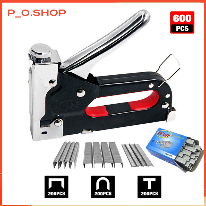 【🔥Free ship🔥】Tặng kèm 600 đinh,Súng bắn ghim đa năng, Kìm bắn đinh ghim cầm tay 3 trong 1 có tăng lự