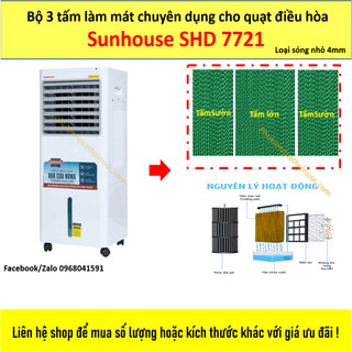Tấm làm mát thay thế cho quat hơi nước Sunhouse SHD 7721 (Bộ 3 tấm sóng nhỏ 4mm)