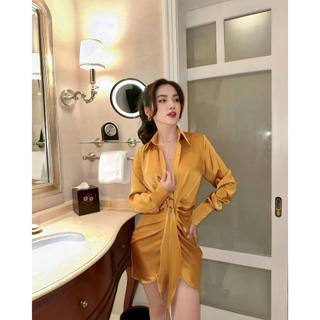 Đầm sơ mi lụa Gemma - aurore cloth