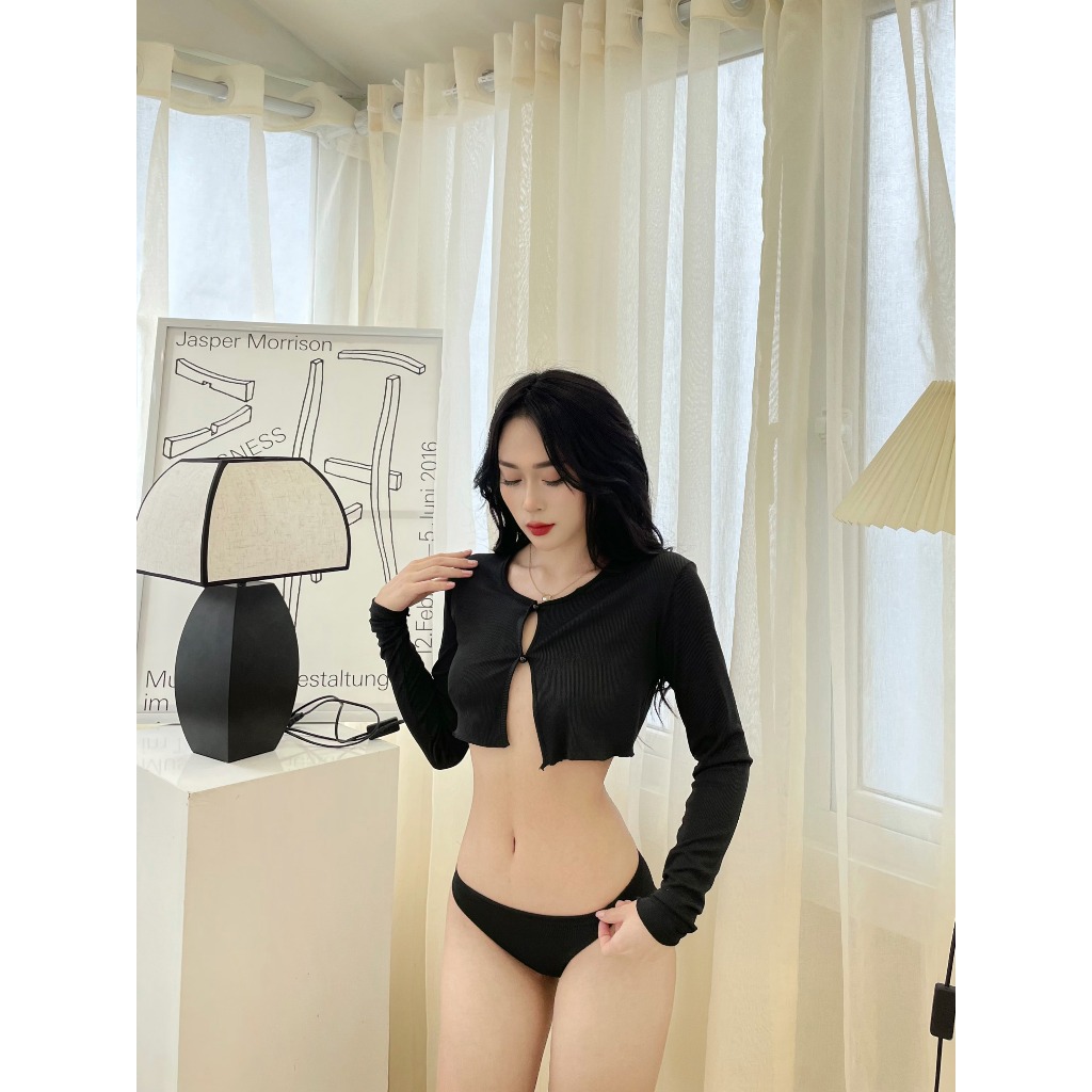 Set đồ cho nữ sexy tôn dáng áo crop dây đan lưng, Đồ bộ nữ đi biển chất thun gân co giãn ( tặng kèm quần trong) - Mã F03 | BigBuy360 - bigbuy360.vn