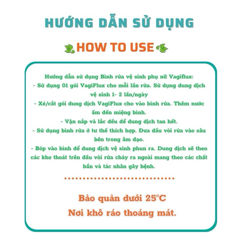Bình rửa âm đạo Vagiflux 1 bình xịt và 10 ống dung dịch, dung dịch vệ sinh rửa phụ khoa sâu