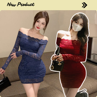 Đầm Đỏ Dự Tiệc , Váy Đỏ Ôm Body Tay Dài Kiểu Trễ Vai Gợi Cảm Siêu Quyến Rũ Tôn Dáng Đi Chơi Đi Tiệc Lady Cheri
