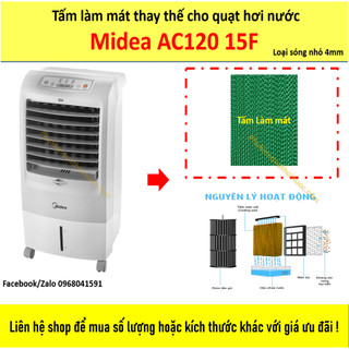 Tấm làm mát quạt hơi nước midea ac120 15F 36x27x4cm (sóng nhỏ 4mm)