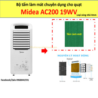 Tấm làm mát thay thế cho quạt điều hoà không khi Midea AC200 19WV