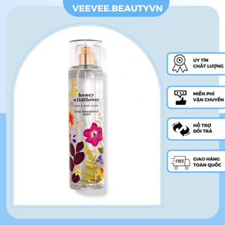  Body mist HONEY WILDFLOWER - xịt thơm toàn thân Bath & Body Works bbw khử mùi hương nước hoa nữ 