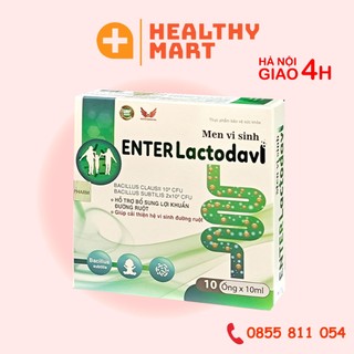 ✔️️️Mua 4+1 Enter Lactodavi - Hỗ trợ tiêu hóa - hộp 10 ống men tiêu hóa Enterogermina Davico Mẫu mới