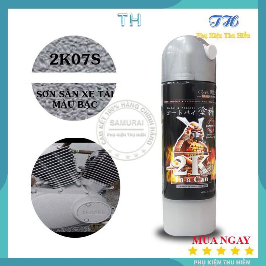 Sơn Xịt Samurai Sơn Sàn Xe Tải Màu Bạc - Mã 2K07S
