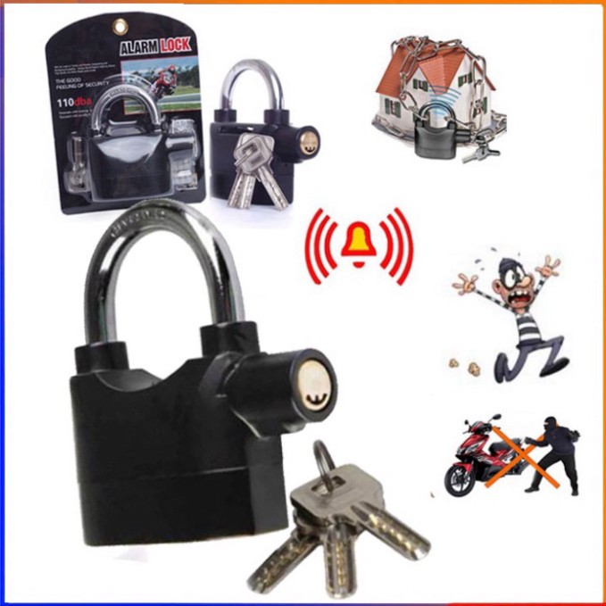 Ổ Khoá Chống Trộm PLSHARK, Ổ Khóa Có Còi Báo Động Cao Cấp
