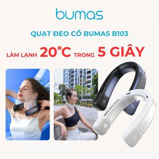 Quạt Đeo Cổ Siêu Mát BUMAS B103 - Chườm Lạnh 20 Độ C Trong 10 Giây - Thời Gian Sử Dụng Lên Đến 10H