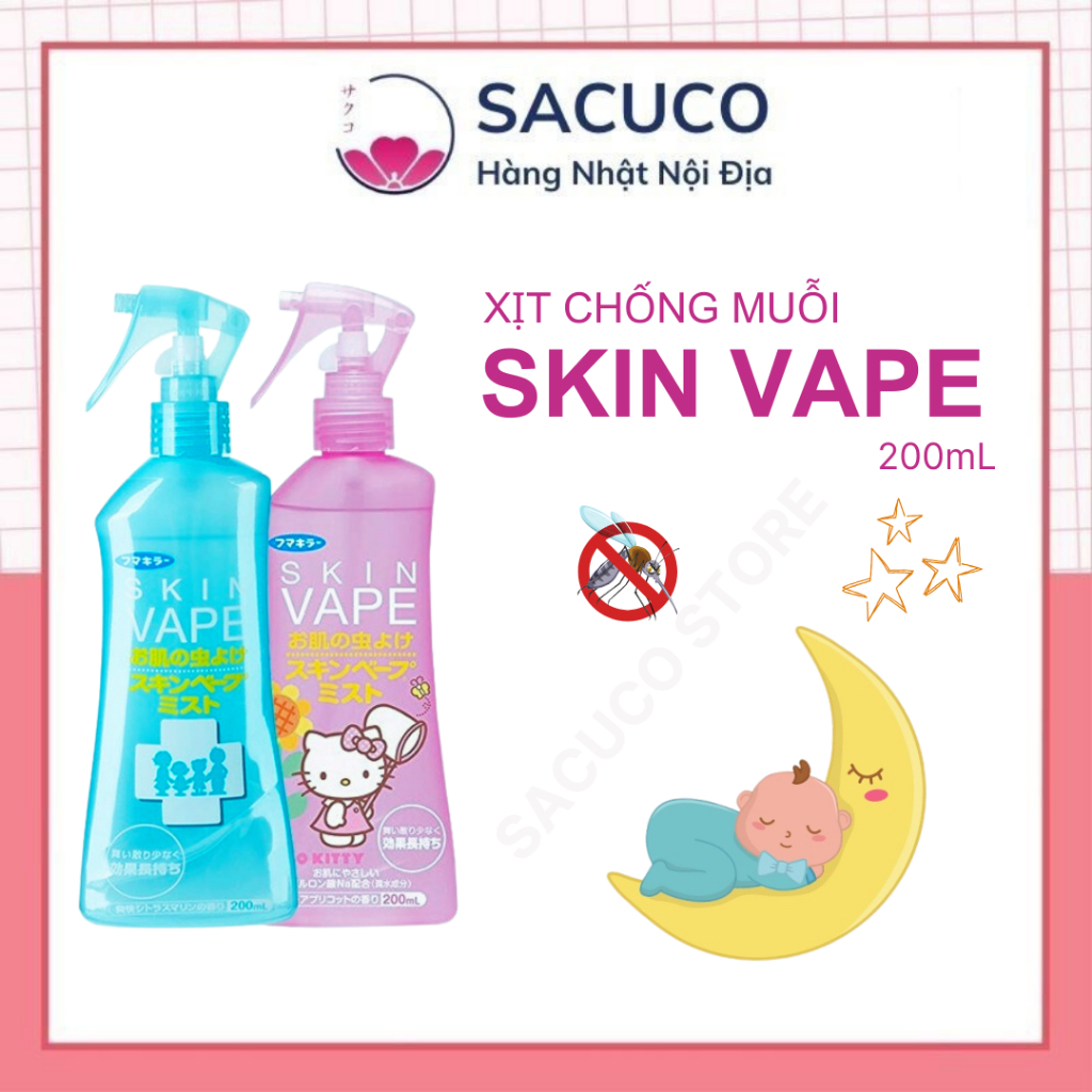 Xịt chống muỗi và côn trùng Skin Vape Nhật Bản 200ml (Date 2025) 🌸 Chố