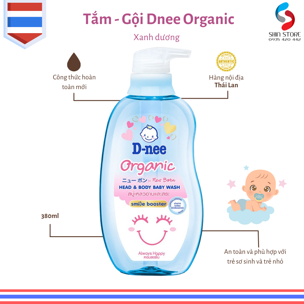 Sữa tắm gội toàn thân cho bé 380ml, phù hợp cho cả trẻ sơ sinh và trẻ nhỏ