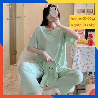 Bộ bầu - Bộ sau sinh - cho con bú ( Gân Mặt Cười Nhỏ ) chất liệu Gân Tăm - mềm - mịn