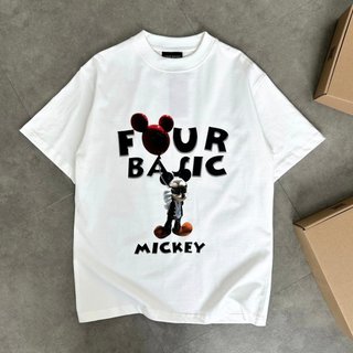 Áo Phông Tay Ngắn Nam Nữ Cổ Tròn Phối Chữ MECKEEY Đơn Giản Phong Cách Trẻ Trung Chất Liệu Cotton Khô Siêu Thoáng Mát
