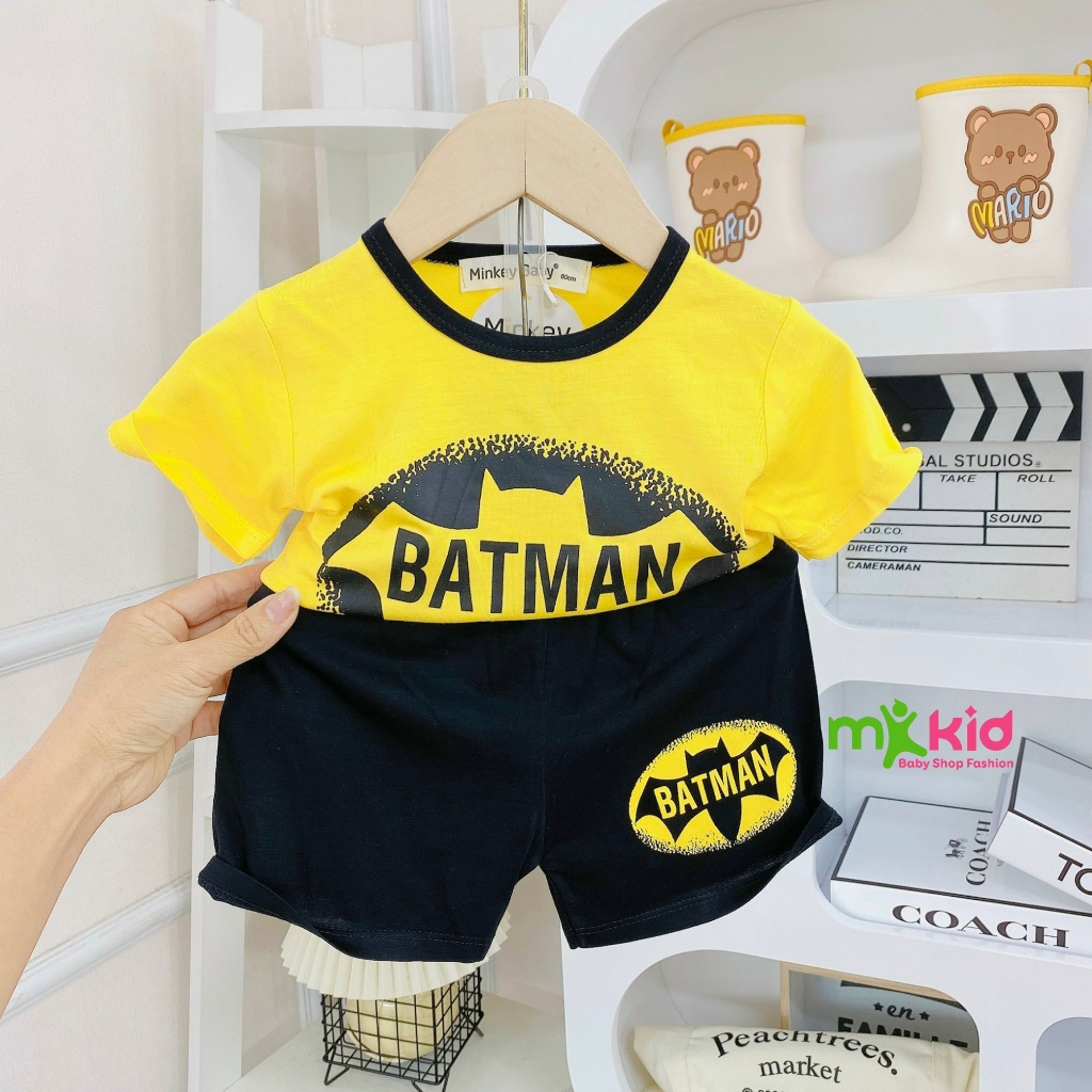 Bộ cộc tay cho bé 💖 FREE SHIP 💖bộ  cộc tay Siêu Nhân Vho bé trai bé gái chất thun lạnh cao cấp siêu mềm mát