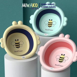  Chậu Rửa Mặt Gấp Gọn Chất Liệu Nhựa Hình Con Ong Cho Bé - Miwako Việt Nam