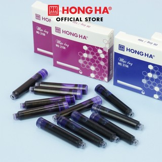 Mực ống Hồng Hà Φ 2.5mm, 2 màu xanh - tím, hộp 6 ống - 2156