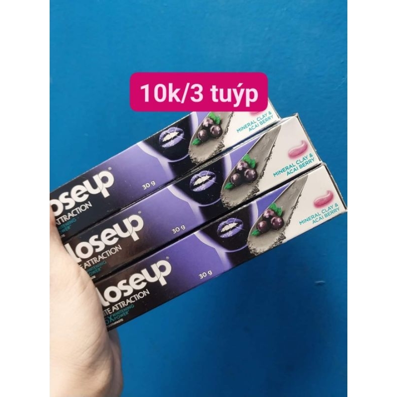 Set gồm 3 tuýp kem đánh răng Closeup 30gr. Date 7/2023