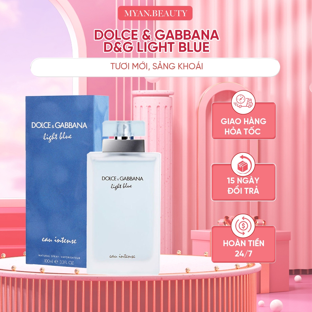 Nước Hoa Nữ D&G Light Blue Dung Tích 100ml,  Dầu thơm nữ hương thơm tươi mát quyến rũ cuốn hút - Myan.Beauty