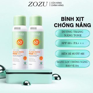 Xịt chống nắng bioaqua ZOZU chống tia cực tím SPF50 PA++++ chống nắng cho mặt và cơ thể nâng tone da không bết dính