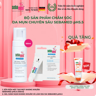 Bộ sản phẩm chăm sóc da mụn chuyên sâu Sebamed