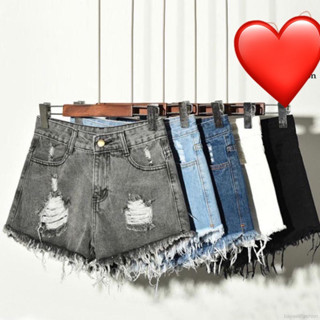 Quần sooc jean cạp cao chốt live