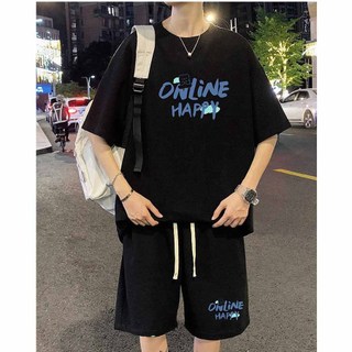 ❤️XẢ KHO❤️ Bộ Quần Áo Thun Lưới Mè Nam có Tay Quần Ngăn In Chữ Và Họa Tiết ĐỒ THỂ THAO NAM MẪU HÓA CÚC PHONG CÁCH ONLINE