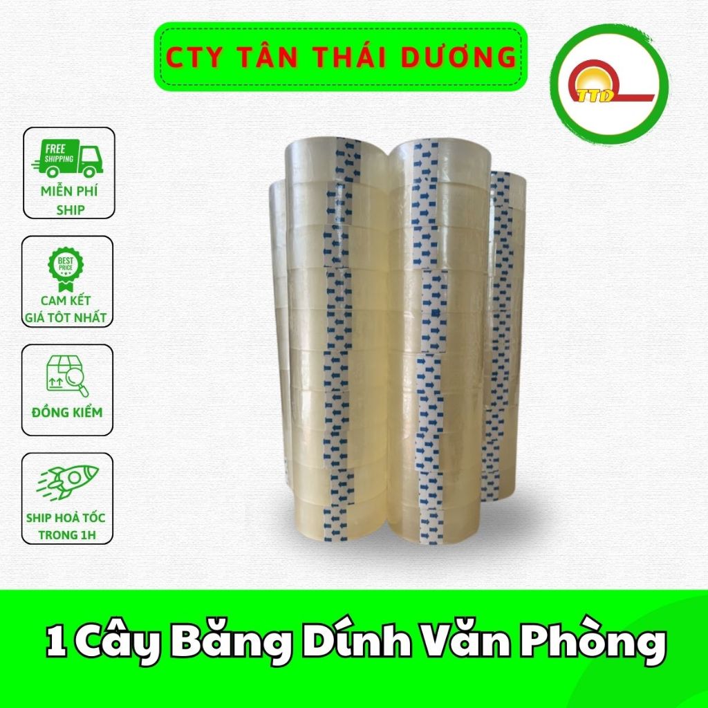 Băng Dính Văn Phòng 1 Cây_ Khổ 1.2 cm - 2 cm_Cân nặng 180gr - 240gr