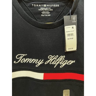 [Chính Hãng Tommy.USA] Áo Thun Script Flag Logo Thêu 78JA946