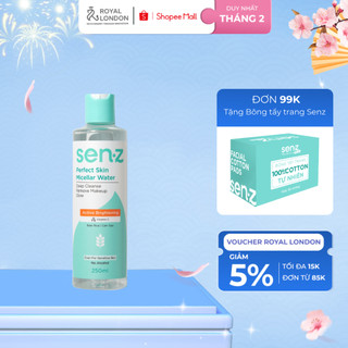 Nước Tẩy Trang Micellar Water Cám Gạo Sáng Da SENZ Perfect Skin Cho Mọi Loại Da 250ML