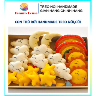 🌸thú rời handmade treo nôi cũi, kệ chữ a, xe đẩy cho bé 🎁 kèm dây treo