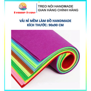 Vải nỉ, vải dạ mềm mầm non làm đồ handmade, đồ chơi nhồi bông kích thước 90x90 cm